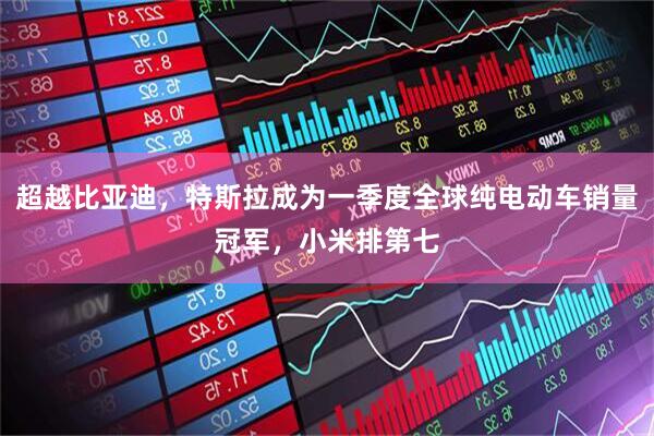 超越比亚迪，特斯拉成为一季度全球纯电动车销量冠军，小米排第七